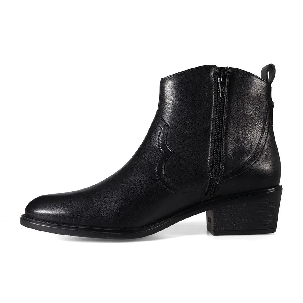 Black Tumbled Leather