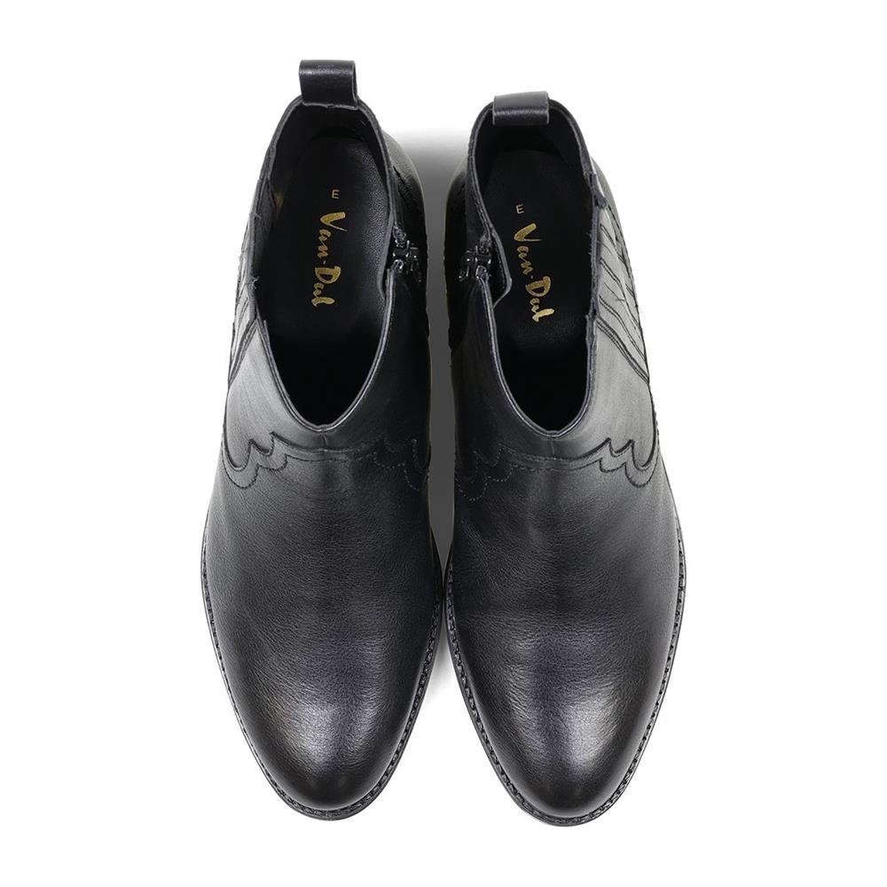 Black Tumbled Leather