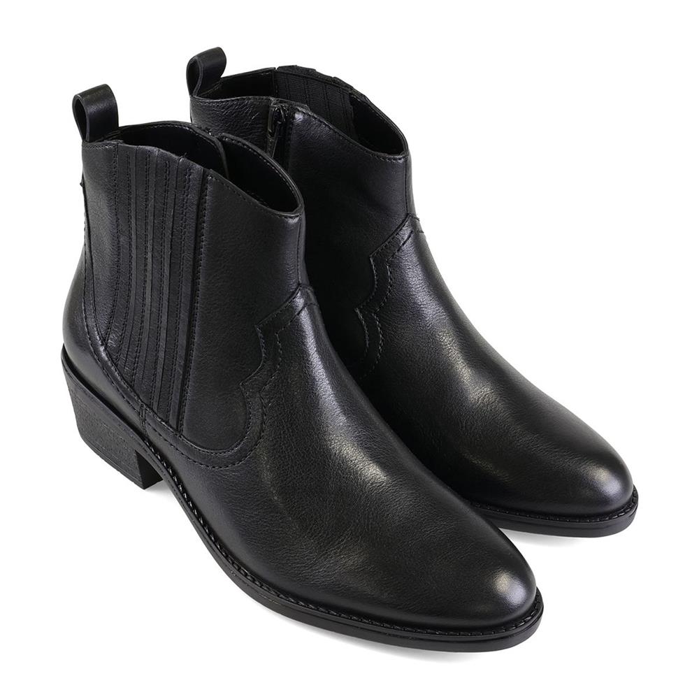 Black Tumbled Leather