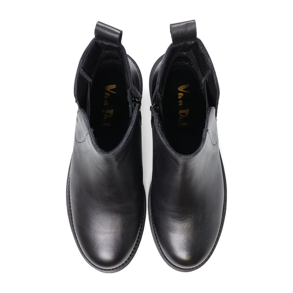 Black Tumbled Leather