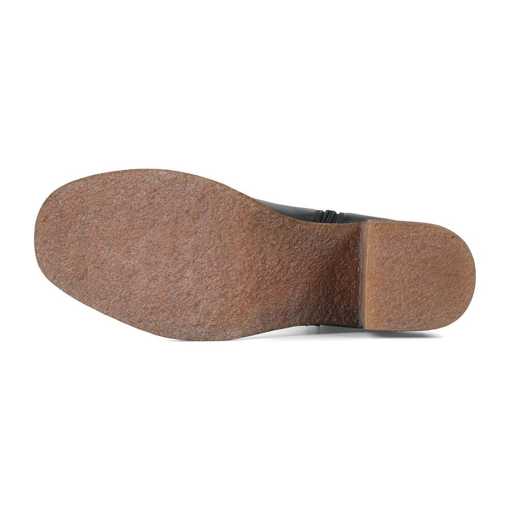 Black Tumbled Leather