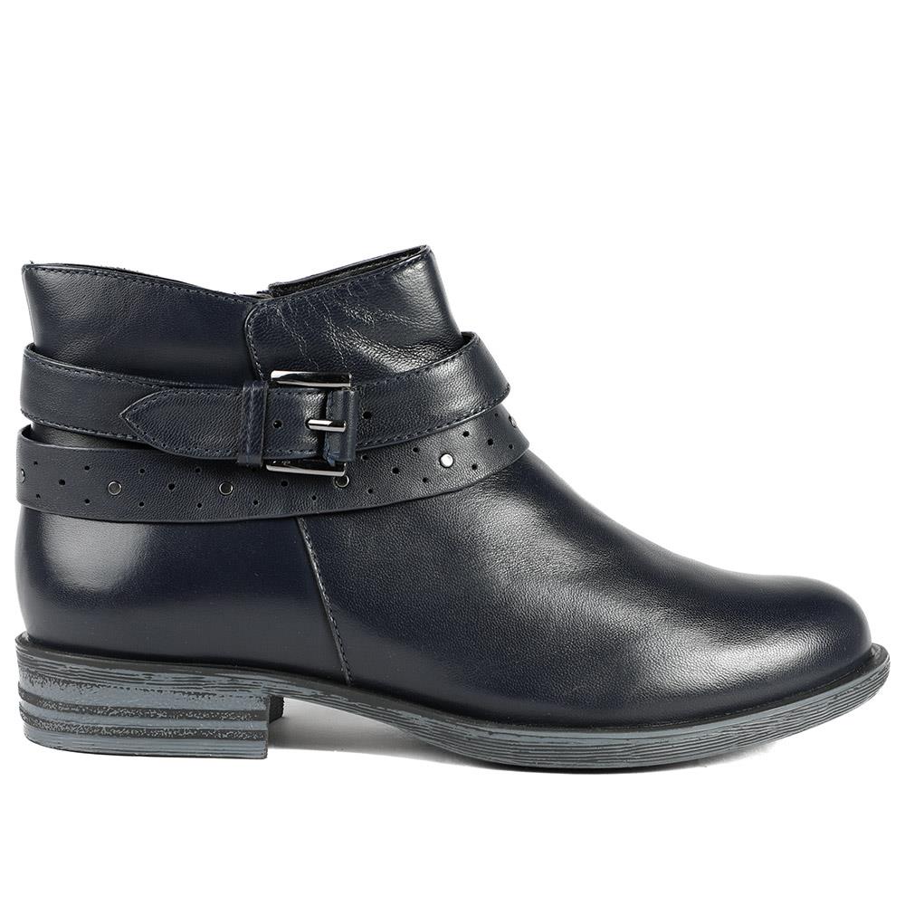 Navy Leather