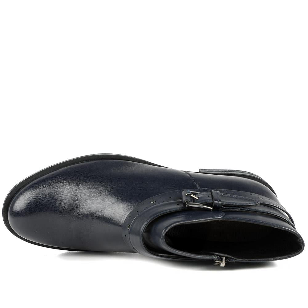 Navy Leather