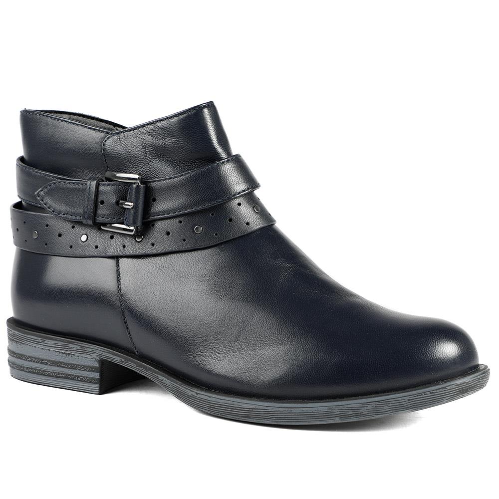 Navy Leather