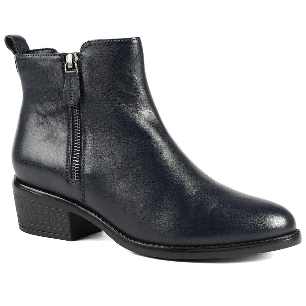 Navy Leather