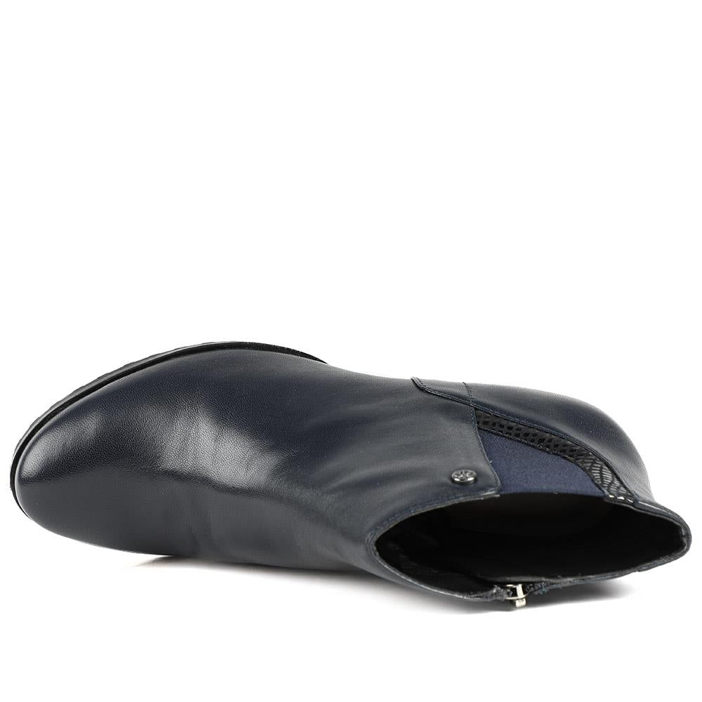 Navy Leather