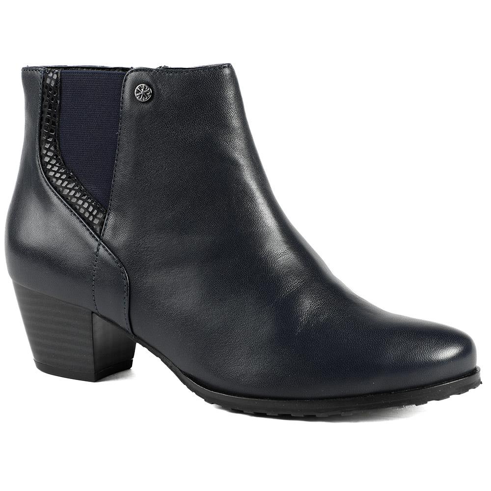Navy Leather