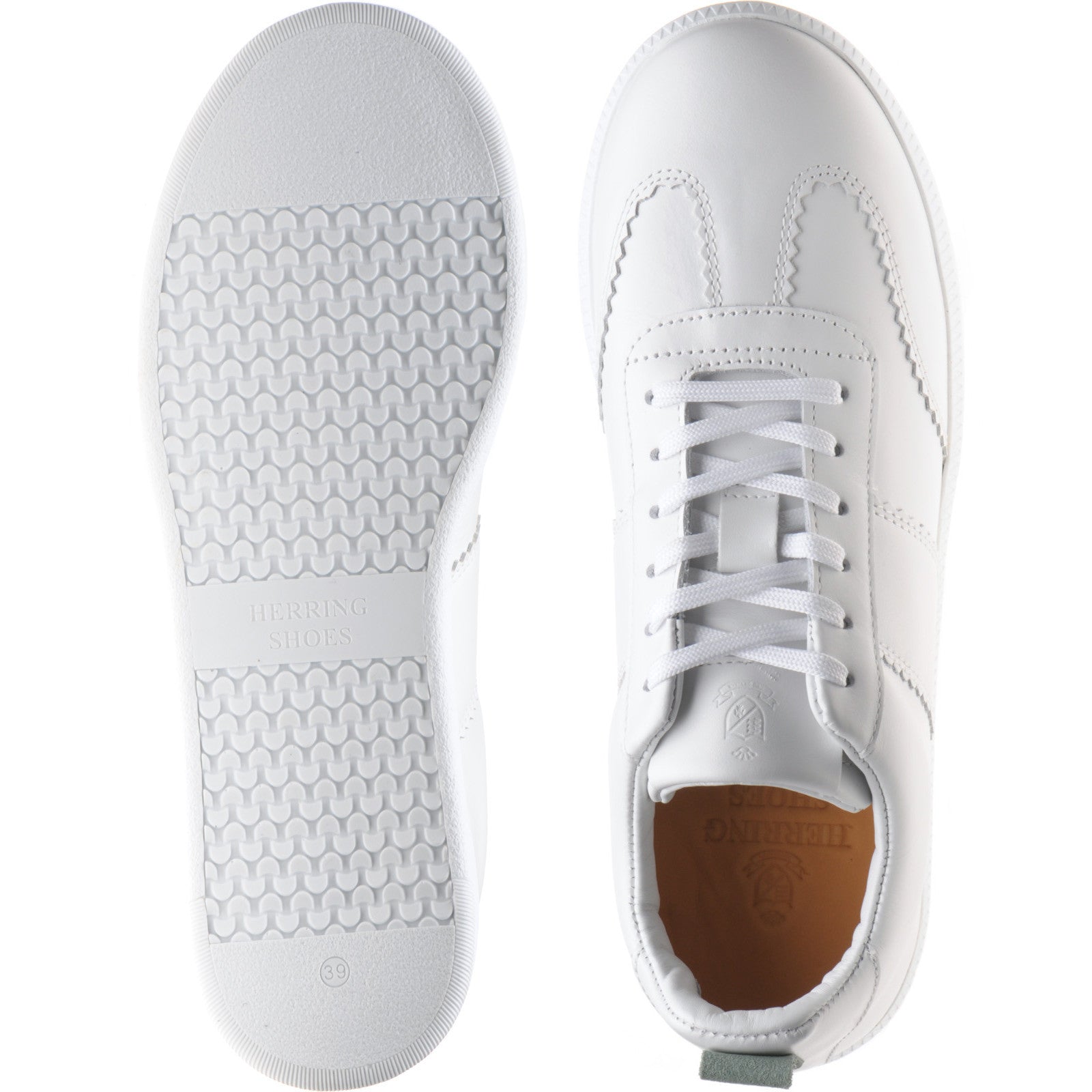 Herring Angelina ladies rubber-soled trainers in white