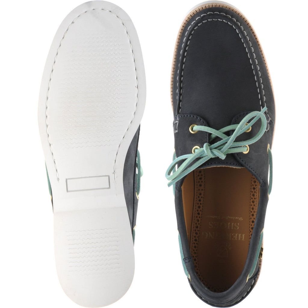 Herring Cordelia ladies rubber-soled deck shoes in navy nubuck