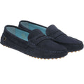 Herring Louisa ladies rubber-soled driving moccasins in navy suede