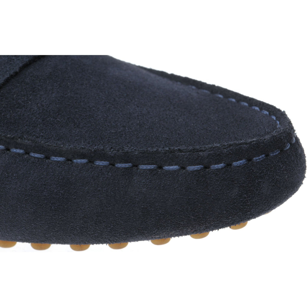 Herring Louisa ladies rubber-soled driving moccasins in navy suede