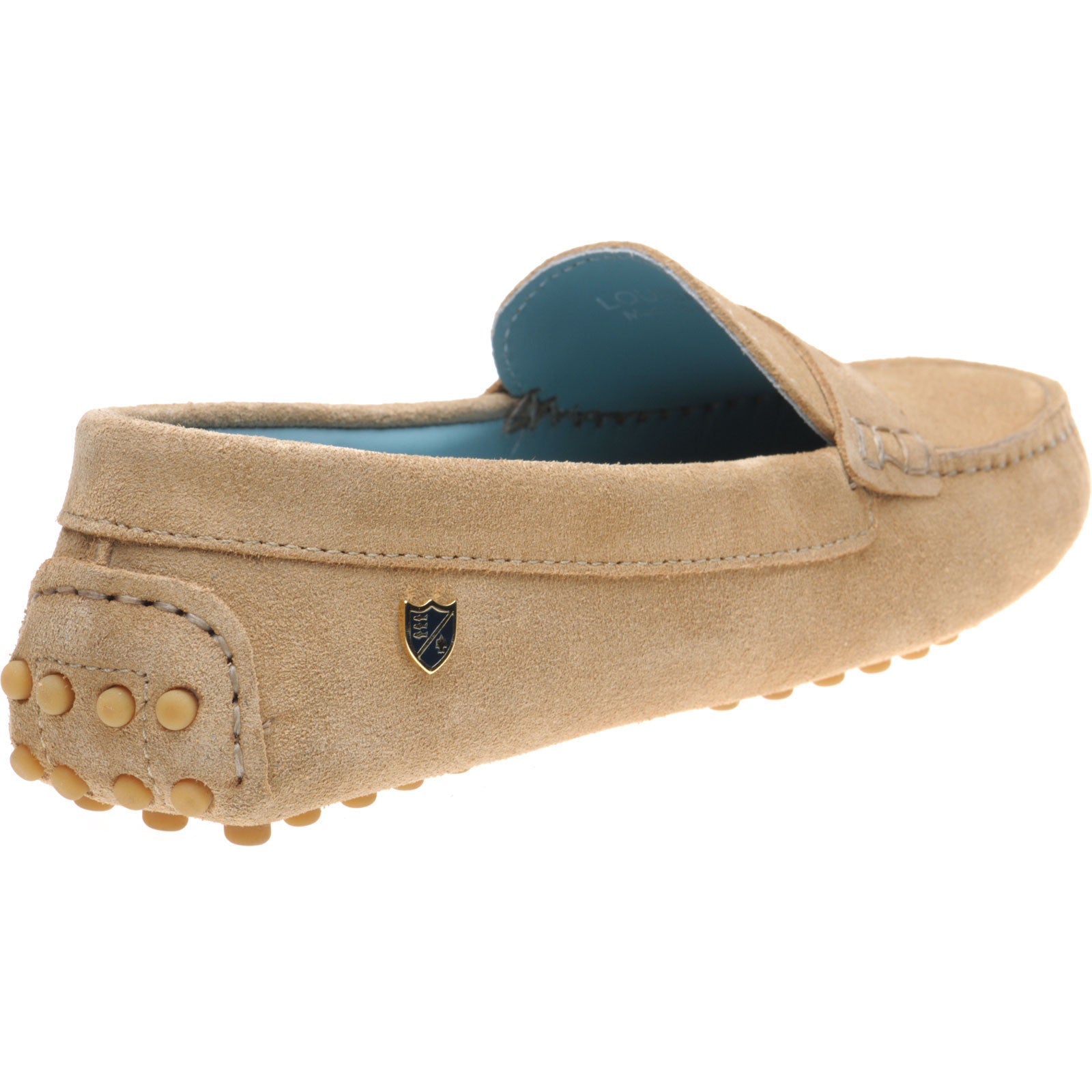 Herring Louisa ladies rubber-soled driving moccasins in sand suede