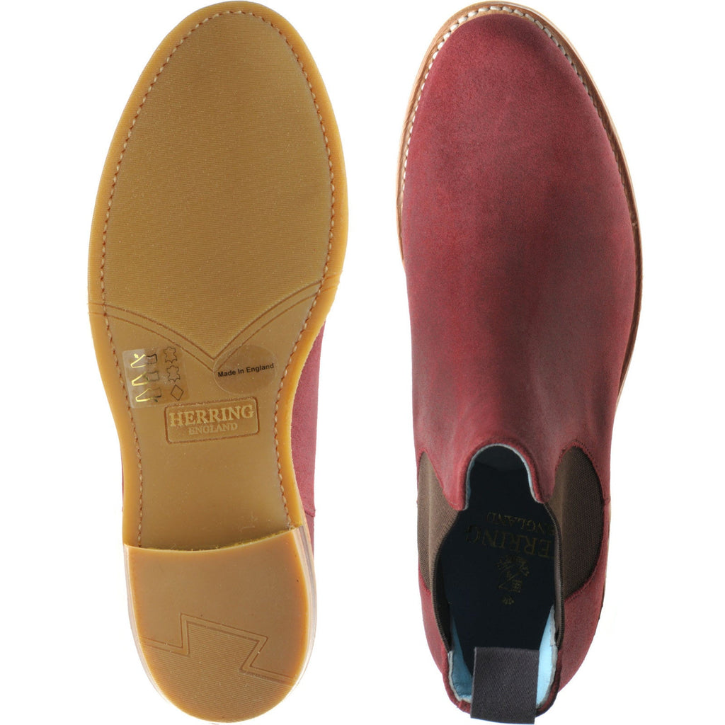 Herring Tamara ladies rubber-soled Chelsea boots in plum suede