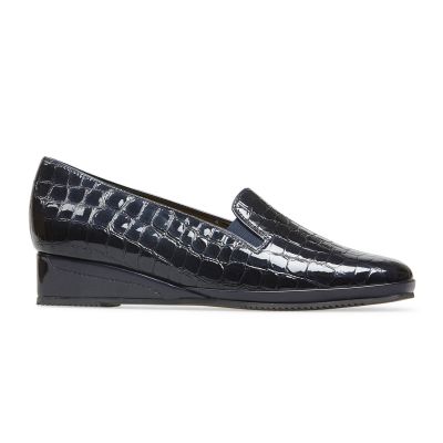 Van Dal Shoes - Rochester II Wedges in Black Patent Croc