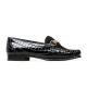 Greenham II - Black Patent Croc