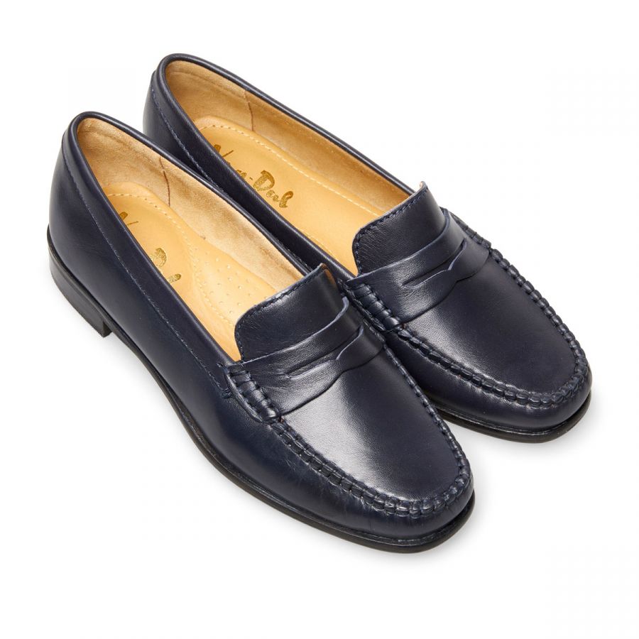 Van Dal Shoes - Hampden Loafers in Navy Leather