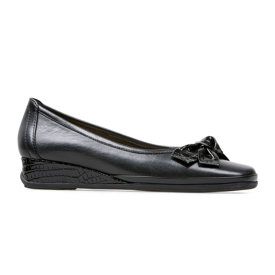 Barbados II - Black Leather / Croc