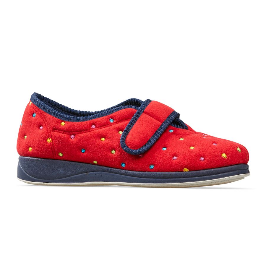 Padders Camilla Slippers - Red Combi